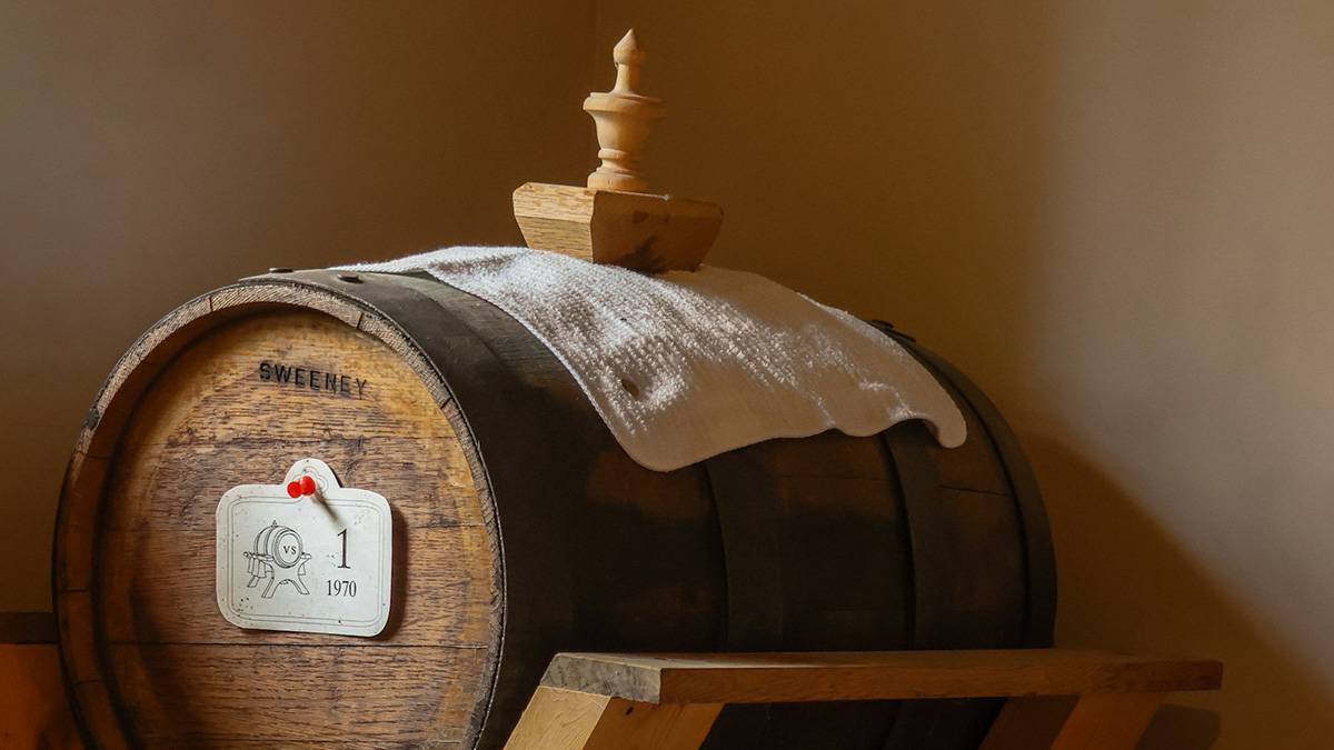 The first barrel of Venturi-Schulze Vineyards Balsamic Vinegar