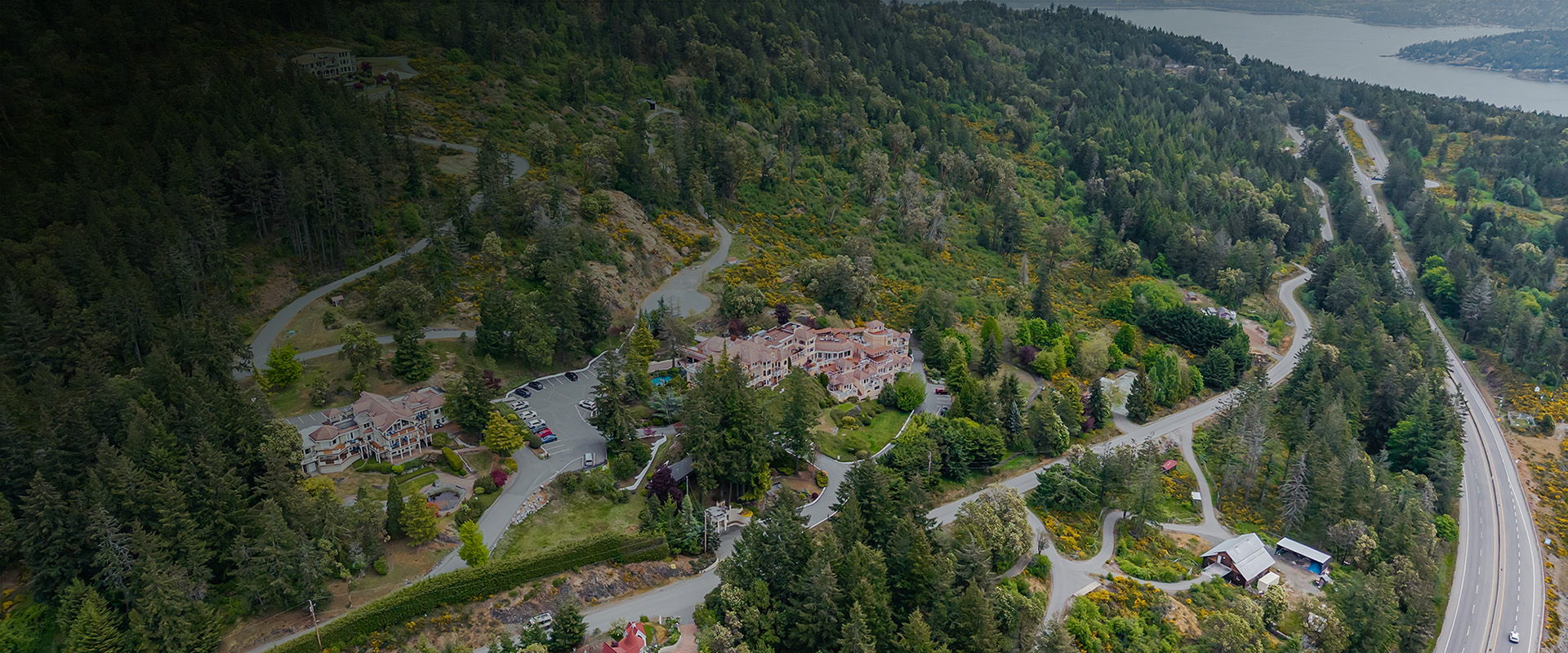 Aerial photo of Villa Eyrie Resort