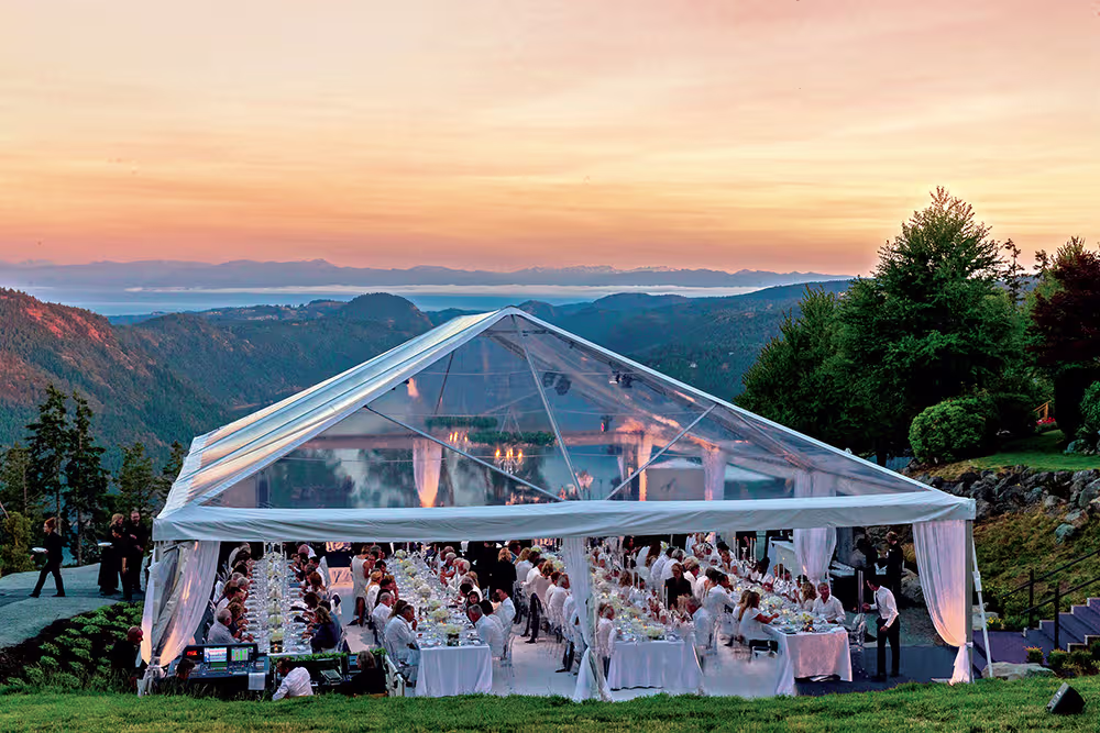 Villa Cielo Amphitheatre Tent Sunset