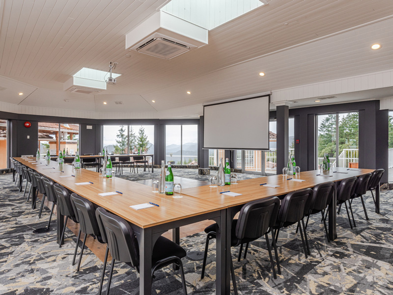 The Saanich Inlet room at the Villa Eyrie Resort.
